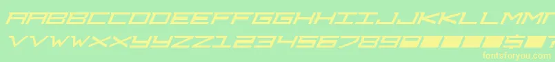 DjCourageous Font – Yellow Fonts on Green Background