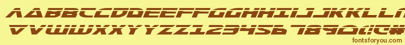 MorseNkLaserItalic Font – Brown Fonts on Yellow Background