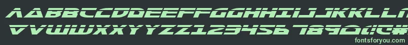 MorseNkLaserItalic Font – Green Fonts on Black Background