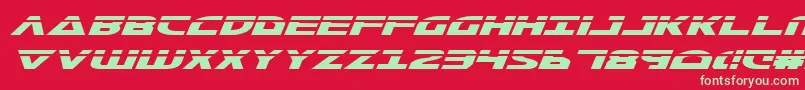 MorseNkLaserItalic Font – Green Fonts on Red Background