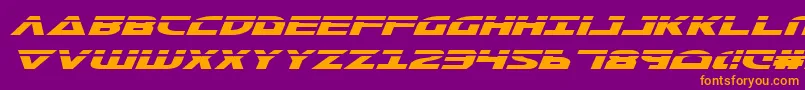 MorseNkLaserItalic Font – Orange Fonts on Purple Background