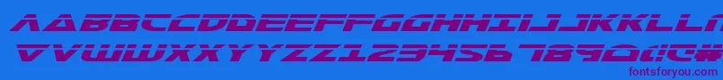 MorseNkLaserItalic Font – Purple Fonts on Blue Background