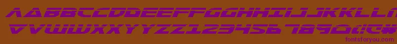 MorseNkLaserItalic Font – Purple Fonts on Brown Background