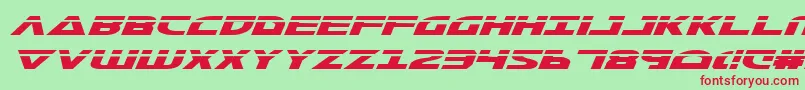 MorseNkLaserItalic Font – Red Fonts on Green Background