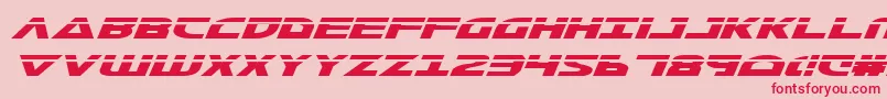 MorseNkLaserItalic Font – Red Fonts on Pink Background