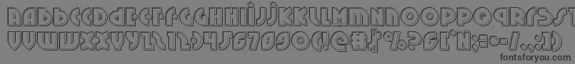 フォントNeuralnomiconengrave – 黒い文字の灰色の背景