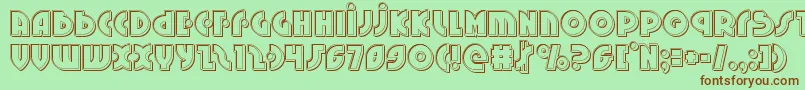 Neuralnomiconengrave Font – Brown Fonts on Green Background