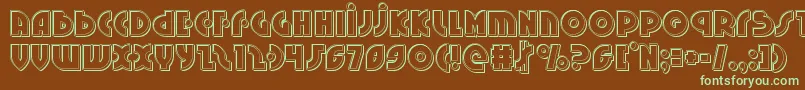 Шрифт Neuralnomiconengrave – зелёные шрифты на коричневом фоне