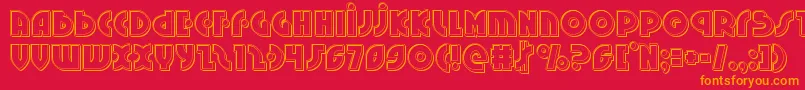 Neuralnomiconengrave Font – Orange Fonts on Red Background