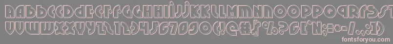 Neuralnomiconengrave-Schriftart – Rosa Schriften auf grauem Hintergrund