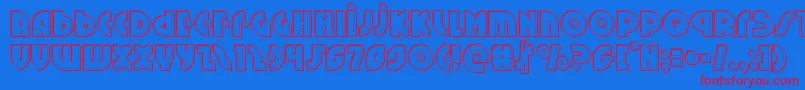 Neuralnomiconengrave Font – Red Fonts on Blue Background