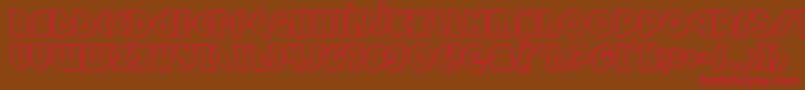 Neuralnomiconengrave Font – Red Fonts on Brown Background