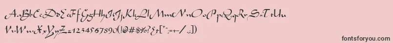 ArabianRegular Font – Black Fonts on Pink Background