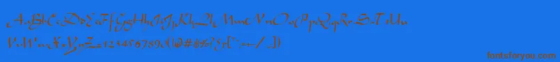 Шрифт ArabianRegular – коричневые шрифты на синем фоне