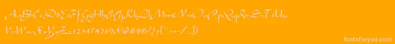 ArabianRegular Font – Pink Fonts on Orange Background