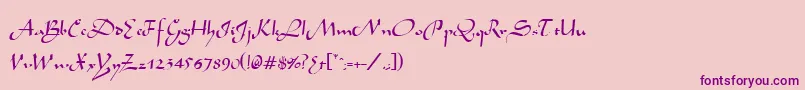 ArabianRegular Font – Purple Fonts on Pink Background