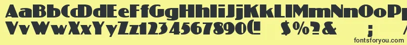 ColiseoRegular Font – Black Fonts on Yellow Background