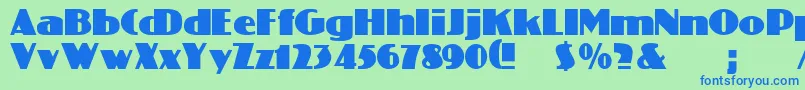 ColiseoRegular Font – Blue Fonts on Green Background