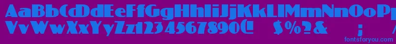 ColiseoRegular-Schriftart – Blaue Schriften auf violettem Hintergrund