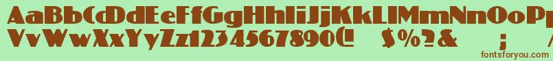 ColiseoRegular Font – Brown Fonts on Green Background