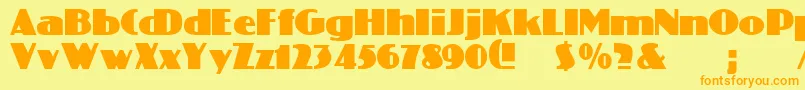 ColiseoRegular Font – Orange Fonts on Yellow Background