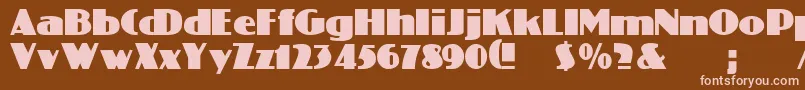 ColiseoRegular Font – Pink Fonts on Brown Background