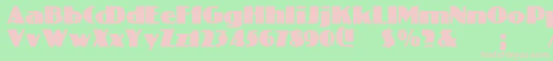 ColiseoRegular Font – Pink Fonts on Green Background