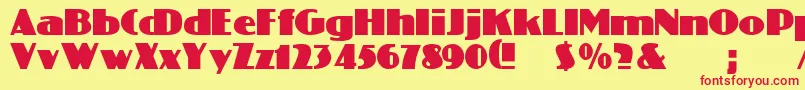 ColiseoRegular Font – Red Fonts on Yellow Background