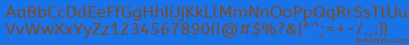 AbeezeeRegular Font – Brown Fonts on Blue Background