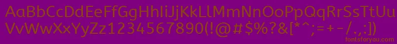 Шрифт AbeezeeRegular – коричневые шрифты на фиолетовом фоне