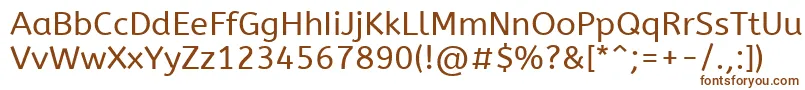 Шрифт AbeezeeRegular – коричневые шрифты на белом фоне