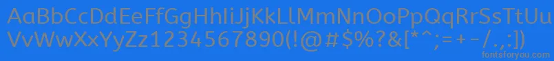 AbeezeeRegular-fontti – harmaat kirjasimet sinisellä taustalla