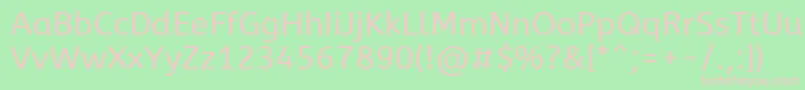 AbeezeeRegular-fontti – vaaleanpunaiset fontit vihreällä taustalla