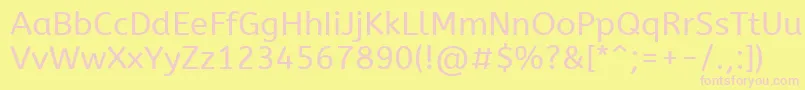 AbeezeeRegular Font – Pink Fonts on Yellow Background