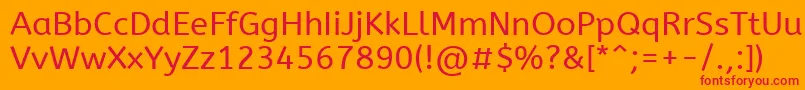 AbeezeeRegular Font – Red Fonts on Orange Background