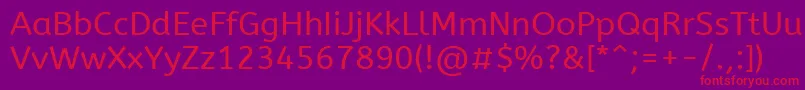 AbeezeeRegular Font – Red Fonts on Purple Background