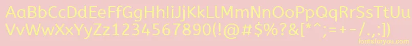 AbeezeeRegular Font – Yellow Fonts on Pink Background