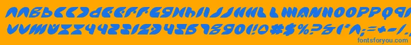 フォントPuffAngelItalic – オレンジの背景に青い文字