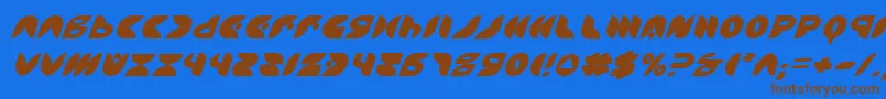 PuffAngelItalic-fontti – ruskeat fontit sinisellä taustalla