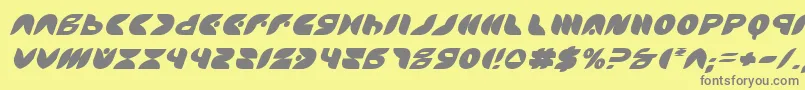 Czcionka PuffAngelItalic – szare czcionki na żółtym tle