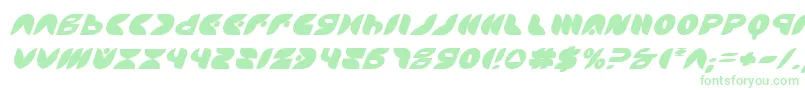 PuffAngelItalic-fontti – vihreät fontit valkoisella taustalla