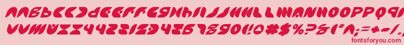 PuffAngelItalic-Schriftart – Rote Schriften auf rosa Hintergrund