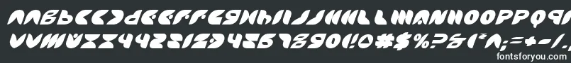 フォントPuffAngelItalic – 黒い背景に白い文字