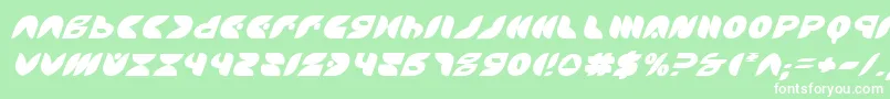 Шрифт PuffAngelItalic – белые шрифты на зелёном фоне