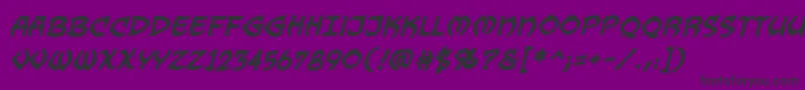 Dragonbonesbb ffy-Schriftart – Schwarze Schriften auf violettem Hintergrund