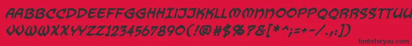 Dragonbonesbb ffy Font – Black Fonts on Red Background