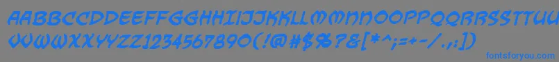 Dragonbonesbb ffy Font – Blue Fonts on Gray Background