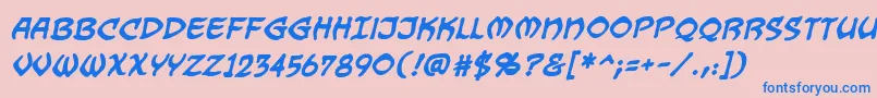 Dragonbonesbb ffy Font – Blue Fonts on Pink Background