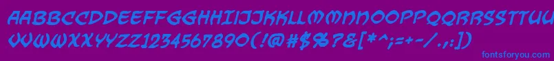 Dragonbonesbb ffy Font – Blue Fonts on Purple Background