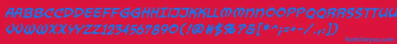 Dragonbonesbb ffy Font – Blue Fonts on Red Background